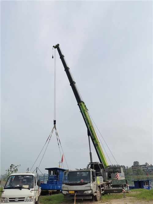 临泽县桥梁建设吊装案例